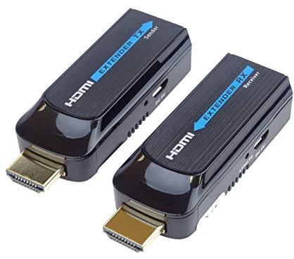 PremiumCord Extender HDMI Fino a 50 m Via Cavo Patch Cat6 / Cat6a / Cat7, Alloggiamento in Metallo, Compatibile con Full HD 1080p 60Hz, Non compresso, Senza latenza