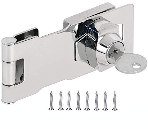 Moraillon de Verrouillage, Tiroir Armoire serrures Cadenas Moraillon Lock Cam Lock loquets de porte en Serrure avec vis pour meubles Boîte aux lettres Cabinet tiroir Armoire (2.5 pouces)
