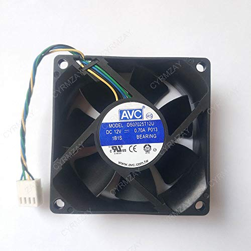 CYRMZAY Fan Compatible For AVC DS07025T12U 70mm 7025 DC 12V 0.7A 4pin PWM cpu pc case cooling fan