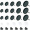 UNICRAFTALE 30 Sets 5 Größen Ohrstecker Rohlinge Schwarze Ohrring Lünette Mit Transparenten Glas Cabochons Edelstahl Ohrstecker Cabochon Ohrring Rohlinge Für Die Schmuckherstellung