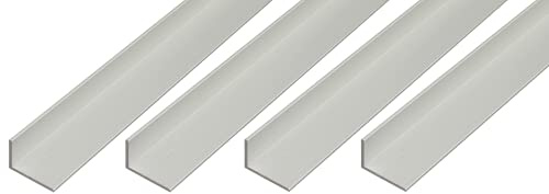Alberts 498252 Winkelprofil | Aluminium, silberfarbig eloxiert | 1000 x 25 x 15 mm | 4er Set