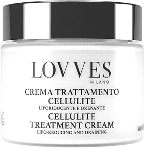 LOVVES Crème Anti-Cellulite, Haute Cosmétique Naturelle, Liporéducteur et Drainant, Stimule la Circulation, Haut Pouvoir Hydratant, Format Pot Verre 200ml