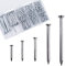 OMOTOOL Steel Nail Assortment Kit (280 pcs), Galvanized Concrete Wall Nails for Hanging Pictures and Woodworking, Suit for Drywall and Pine，5 Size Assortment