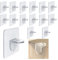 15 Pcs Shelf Support Pegs Transparent Adhesive Pegs Punch Free Shelf Brackets for Wardrobe Cabinet Furniture