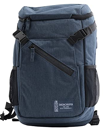 Smemoranda Unisex Blau/Schwarz Technischer Rucksack, Einheitsgröße