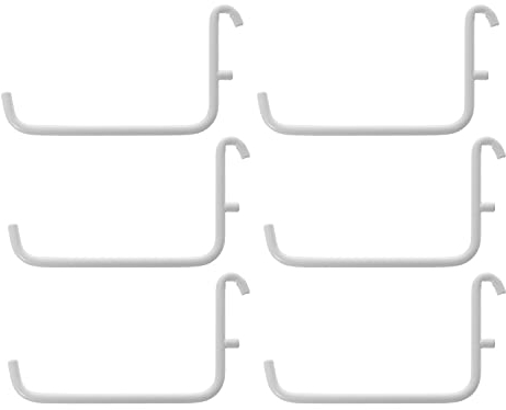 Ikea Skadis Haken (passend für Skadis Stecktafel), Weiß, 6 x 9,5 cm, 6 Stück