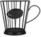 Cestino Portacapsule, 1 Pezzo Porta Cialde da Caffè Organizer da Cucina Tazza Supporto per Decorazioni in Ferro Tazza in Filo Metallico per Capsule di Caffè, Zucchero, Frutta (Nero-S)