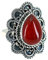 Navya Craft Karneol-Stein-Silberring | 925 Sterling Silber Handgefertigter Statement-Versprechensring für Frauen | Natürlicher Edelstein Boho Schmuck | Geburtsstein Juli | Geschenk für Sie