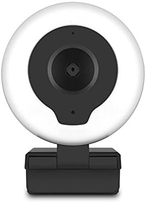 Aluratek Webcam ad anello 2K HD con messa a fuoco automatica con treppiede