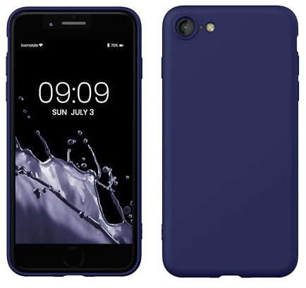 kwmobile Handyhülle für iPhone SE 2022 Hülle/iPhone SE 2020 / iPhone 8 / iPhone 7, für iPhone SE Hülle - Schutzhülle für kabelloses Laden - Case in Deep Ocean