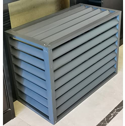 Doorhighpeak Außenklimaanlage Sichtschutzzaun, Pool Equipment Sichtschutz Mülleimer Gehäuse, Wetterbeständige Trennwand aus Aluminiumlegierung, Gartenhaus Klimaanlage Rack Blumenständer