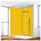Duschrückwand, Badrückwand, Duschverkleidung, Wandverkleidung aus 3 mm Alu-Verbundplatte, Aluverbund Gelb 1023 110x240cm