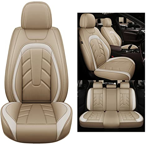 nenyan Autositzbezüge Komplett Set Universal | Schonbezüge für Volvo C30 C40 C70 S40 S70 S80 V40 V50 XC40 | Auto Sitzbezüge Beige Standard