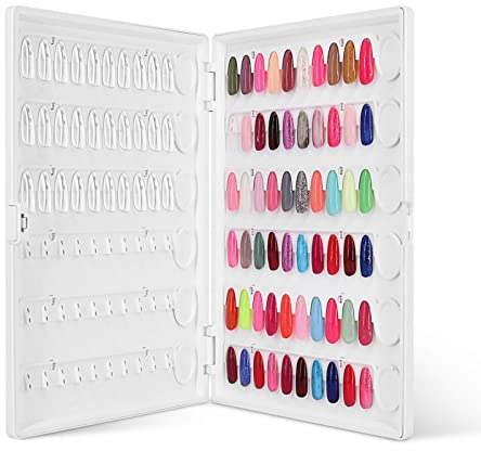 Nagel Farben Display Buch, Nailart Presentations Display Nagelständer, Nagel Farbkarte mit Transparenten Nagelspitzen für Nagellack UV-Gel, C10