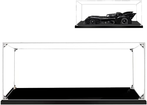 PARFCO Acryl-Vitrine für Lego 76139, staubdichte, transparente Vitrine für (1989 Batmobil) (Bausteinmodell NICHT im Lieferumfang enthalten) (3mm)