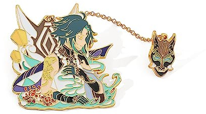 1 x Genshin Impact Character Metallabzeichen Anime ist geeignet für Cos, Sammlung, 5 x 5 cm, Metall