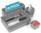 Winter Shore Hellgraue Stapelbare Schubladen Organizer aus Kunststoff (16er-Pack) - Kleine, Mittlere & Große Schreibtisch Organizer Schubladen - Schmuck, Bürobedarf & Make Up Organizer Schublade
