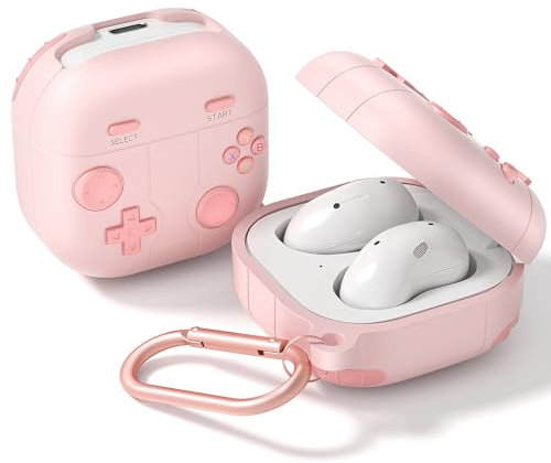 SRIZIAN Custodia in silicone compatibile per Samsung Galaxy Buds 2 Pro/Galaxy Buds2/ Galaxy Buds Pro/Galaxy Buds FE/Custodie Galaxy Buds Live-Rosa