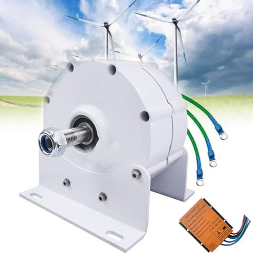 DPQYJPP 3000W/5000W/8000W/10000W Nessun Generatore di Magneti Permanente per Permanente 12V 24V 48V per Generatori E Turbine A Vento, Alternatore Elettrico Trifase a Corrente Alternata,10000W-12V