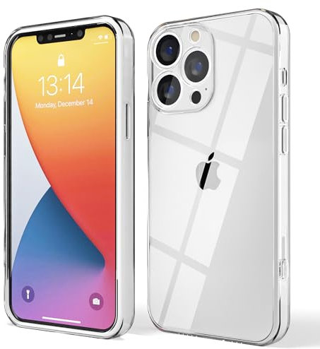 Red Ember Coque Antichoc pour iPhone, Coque de Protection Ultra Fine en Silicone Liquide Mat avec Doublure en Microfibre Douce Anti-Rayures – iPhone – iPhone 13 Pro Max – Transparent
