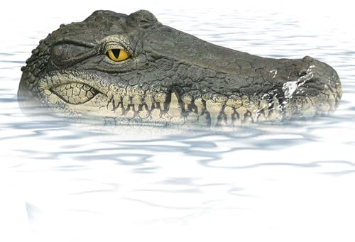 BEAHING Alligatorkopf, Teich schwimmende Alligator -Kopf Außenpools Entenschützer Schweben Sie gefälschte Gatorkopf Krokodilkopf für Koi Pools Dekor