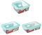 keeeper Frischhaltedosen-Set mit Klickverschluss Tina Tritan, 1 L + 1,15 L + 1,35 L, Aquamarine