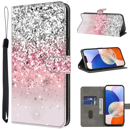 TUOLISG Hülle Samsung Galaxy S10+ Plus Leder[Standfunktion][Kartenfach] Klapphülle Flip Case Magnetisch Klapphülle Wallet Lederhülle Cover Klappbar Schutzhülle für Samsung S10 Plus Hülle -Farbverlauf