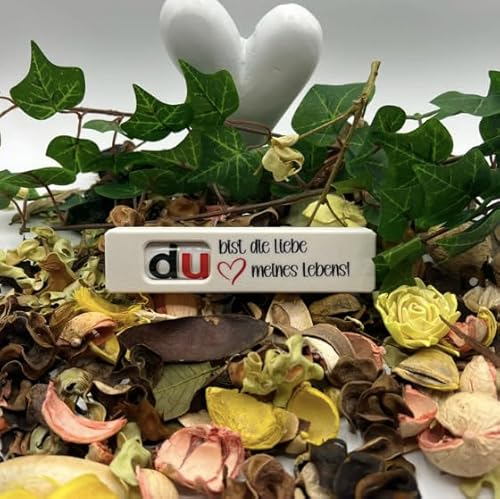 DU-Boxen mit süßem Spruch & Schokolade I Die originale Duplobox von softwareGO inkl. Duplo I Die Duplo-Geschenkbox mit Herz & Füllung ;) (Du bist die Liebe meines Lebens!)