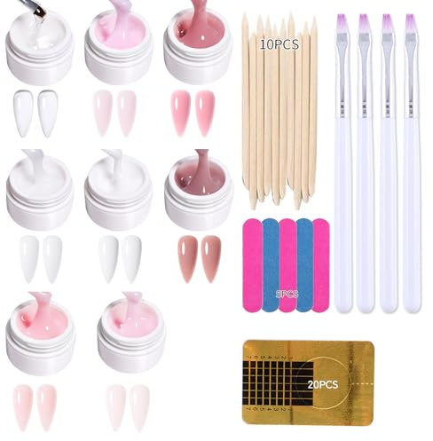GZSYY Gel Construction Ongle UV 8 Couleurs Gel de Construction ongle Builder Gel Chablon pour Ongle Gel Construction Gel Nail