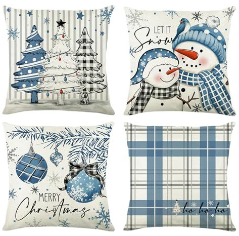 Fundas Cojines Navidad 45 x 45, Decoracion Navidad Funda Cojin, Decoración Navidad Hogar Fundas De Cojines Para Sofá, Artículos De Navidad, Merry Christmas Cojines Decorativos, Funda De Cojín Cuadrada