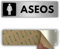 LEIASA | Señal Adhesiva Baño Mujer - 5x18 cm - Grosor 0.8 mm - Aluminio - Rótulo de Baño Femenino - Signo Servicios - Cartel Adhesivo 3M Aseo Femenino - Lavabos Mujer