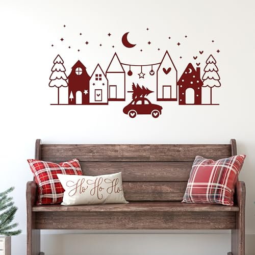 GRAZDesign Wandtattoo Weihnachten für Wand und Fenster Wandaufkleber Deko weihnachtlich - 74x40cm / lichtblau