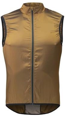 YGLEEULI Veste De Cyclisme Gilet Coupe-Vent Ultra-Mince for Cyclisme sur Route Gilet de Cyclisme for Sports de Plein air(Gold,XXXL)