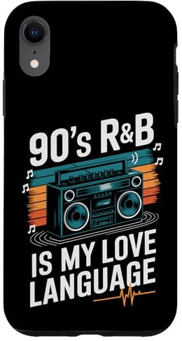 Hülle für iPhone XR 90's R&B Is My Love Language Boombox Design for Music Lovers