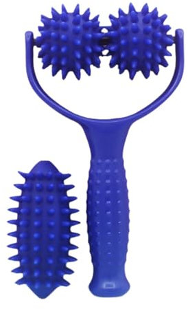 MagiDeal Massagerollerball, Massagebälle und -roller, tragbarer Workout-Punktball mit Griff für Fuß, Ganzkörper, Beine, Nacken, Rücken