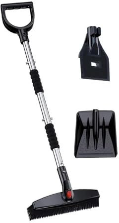 Grattoir à glace pour voiture Kit Pelle À Neige 3 En 1 Pelle À Neige Multifonctionnelle Et Brosse Pelle À Neige Télescopique Pour Voitures Camions Arrière-cours 3 Pièces Pliables Pelle pour Voitures