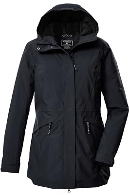 killtec Damen Outdoorparka/Funktionsparka mit Kapuze KOW 19 WMN PRK, schwarz blau, 54, 43307-000