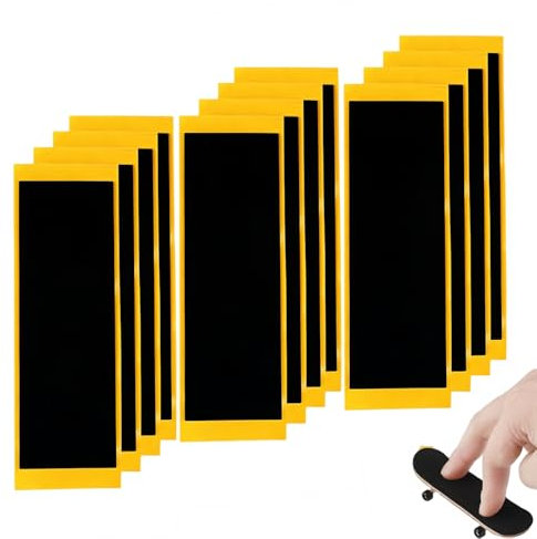 QHFlashbuy 12 Stück Finger-Skateboard-Aufkleber Skateboard-zubehör Griptape Für Das Griffbrett-Schaumstoff-Klebeband für Finger,Skateboard 110Mm X 38Mm