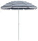vidaXL Parasol de Plage avec mât en Aluminium Bleu et Blanc 240 cm