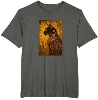 Klimt Cat Tee - Gustav Klimt - Inspiré Art Nouveau Chat T-Shirt