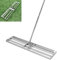 XXXL Edelstahl Rasen Lawn Leveling inkl. 200cm Lange Griff, Profi Rakel Rasen Nivellierungsrechen Rasenschieber, Gartengras Werkzeug Flächenebner Levelingrake, für Hof, Garten, Golfplatz [118*25cm]