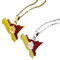 Liumarvexia 2 Stück verstellbare Kette Halskette Sizilien Karte Halskette Silber Gold Farbe Choker Ornament Hip Hop Dekoration Sizilien Karte Halskette