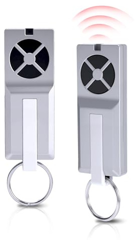 Lot de 2 télécommandes universelles 4 canaux pour porte de garage - Compatible avec Chamberlain TX4RUNI - 433,92 MHz - Pour motorisation de garage et porte extérieure - 2 pièces avec batterie