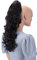 CAISHA 50cm Haarzopf Sarah Haarteil mit Butterflyklammer Pferdeschwanz Haarverlängerung Voluminös Gewellt Schokobraun H61