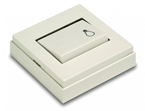 FAMATEL – Drucktaster Licht | Serie 5000 | 65 x 65 mm | 10A | 250V | Weiß