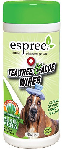 Espree Natural Tea Tree and Aloe Pet Wipes, 50 Wipes