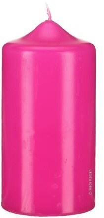 Stumpenkerzen Spitzkopf 12er Pack Fuchsia Pink 80 x 40 mm, RAL Qualität Made in Germany, Kerzen für Weihnachten, Festtagskerzen