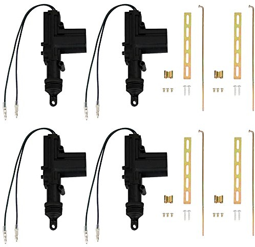 Mintice 4 Pezzi Auto Motore Potenza Attuatore Serratura Porta Blocco Cavo a 2 Fili 12V Chiusura Centrale Sistema di Bloccaggio Telecomando