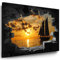 Julia-Art Bilder XXL Leinwandbilder Wand Loch Illusion - 80 x 100 cm Wandbilder mit Keilrahmen Bild Verschiedene Motive Blick auf Meer Strand Palmen, Wald Berge See Wasserfall Kunstdrucke n-01-75