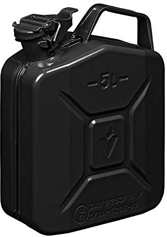 ProPlus Bidon d'essence en métal noir 5 l Certifié UN/TÜV/GS
